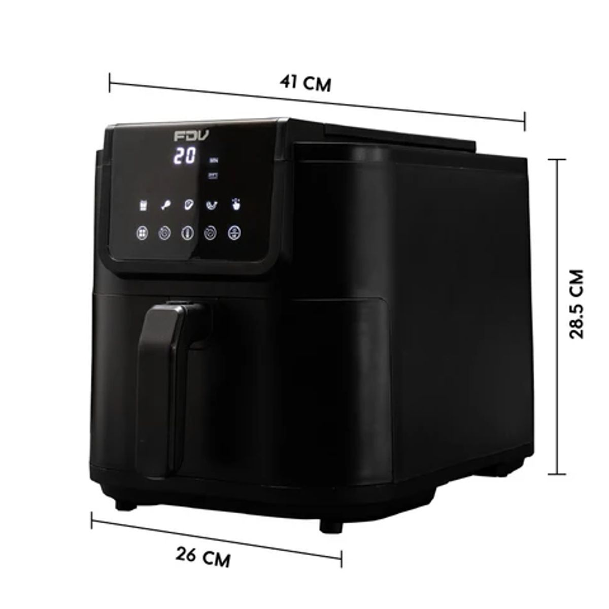 FDV - Freidora de Aire Digital 8L Black FDV