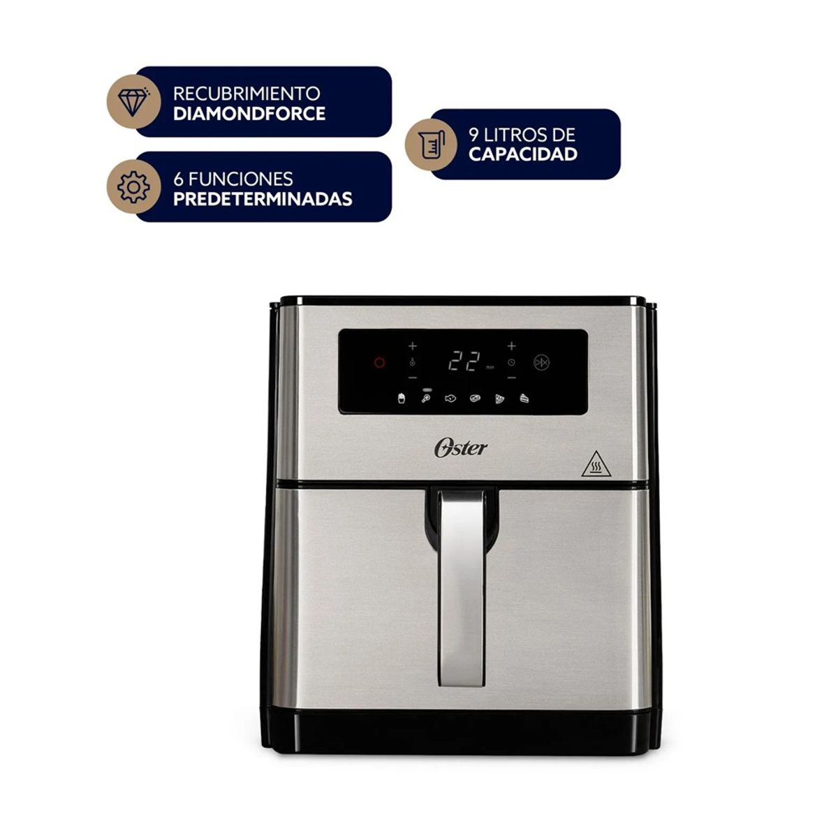 OSTER - FREIDORA DE AIRE OSTER 9L DIGITAL CON RECUBRIMIENTO DIAMOND