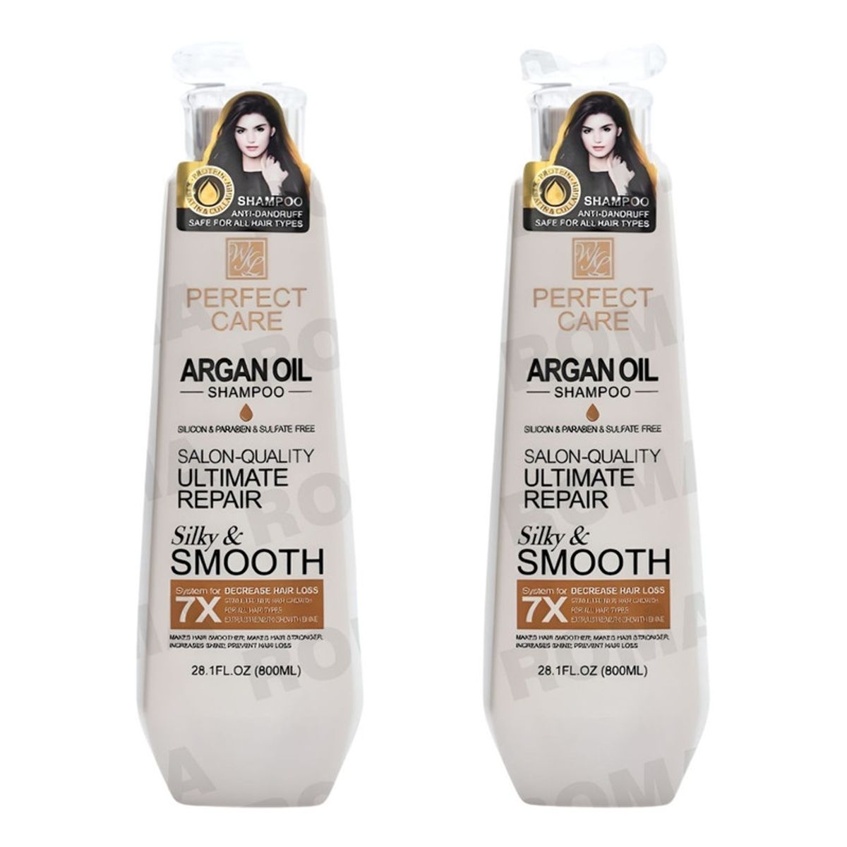 GENERICO - PACK 2 SHAMPOO ACEITE DE ARGÁN 800ML PERFECT CARE