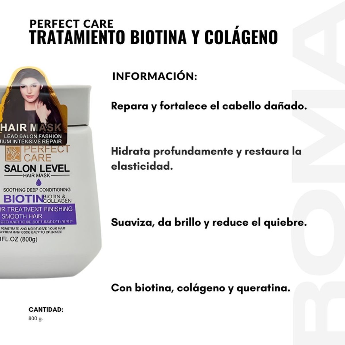 GENERICO - PACK 3 TRATAMIENTO BIOTINA Y COLÁGENO 800G PERFECT CARE