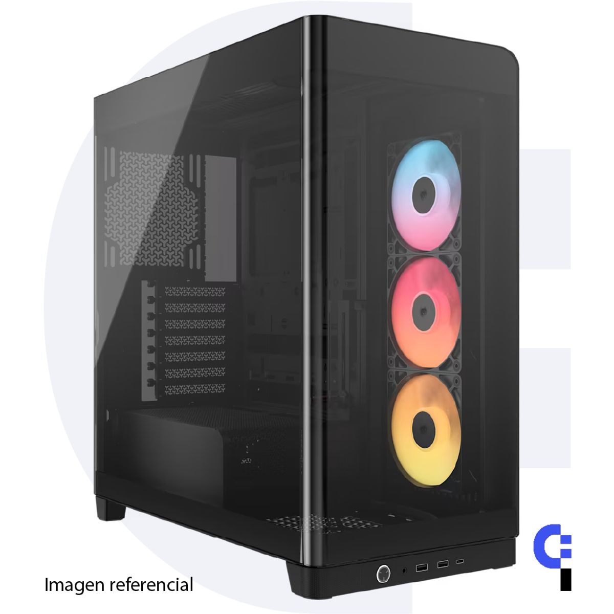 CORSAIR - CASE CORSAIR 4500X BLACK, FAN X 3 ARGB, SIN FUENTE, VIDRIO TEMPLADO