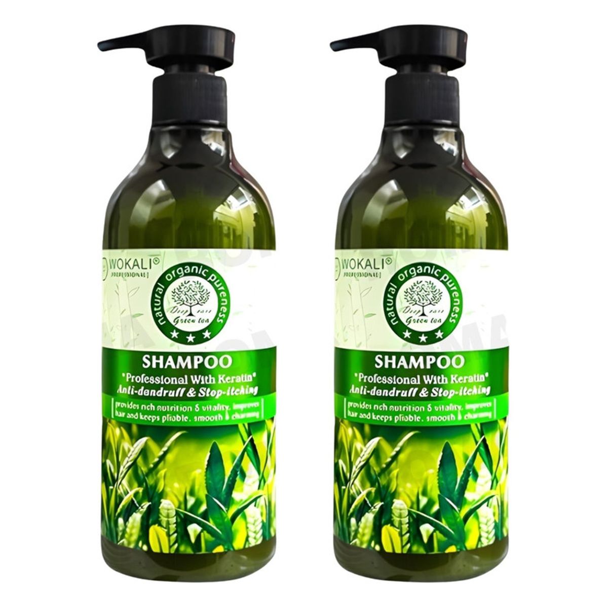 WOKALI - PACK 2 SHAMPOO TE VERDE 550ML WOKALI