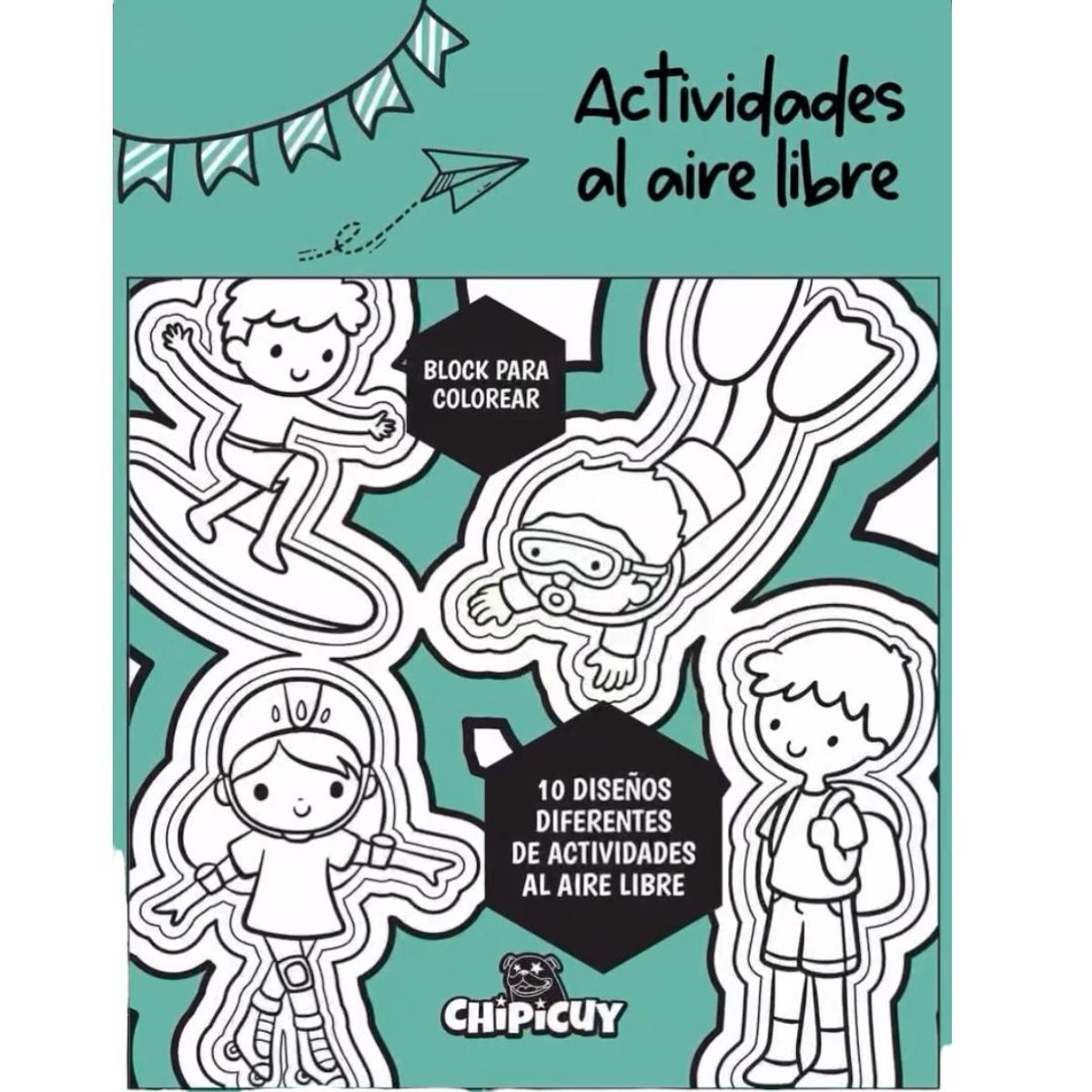 GENERICO - Libro Infantil Block para Colorear - Actividades al Aire Libre 2+