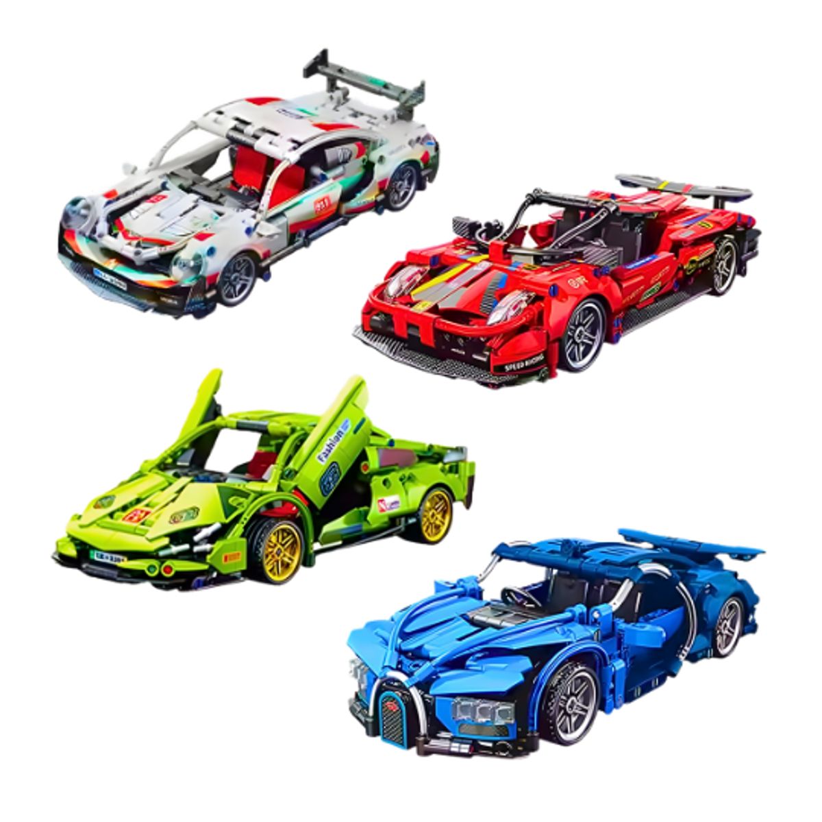 GENERICO - Juguete Set Armable Auto a Control Remoto Rojo 433 pzs