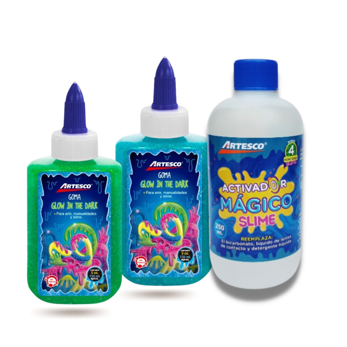ARTESCO - Pack Para Hacer Slime Glow In The Dark Ghost