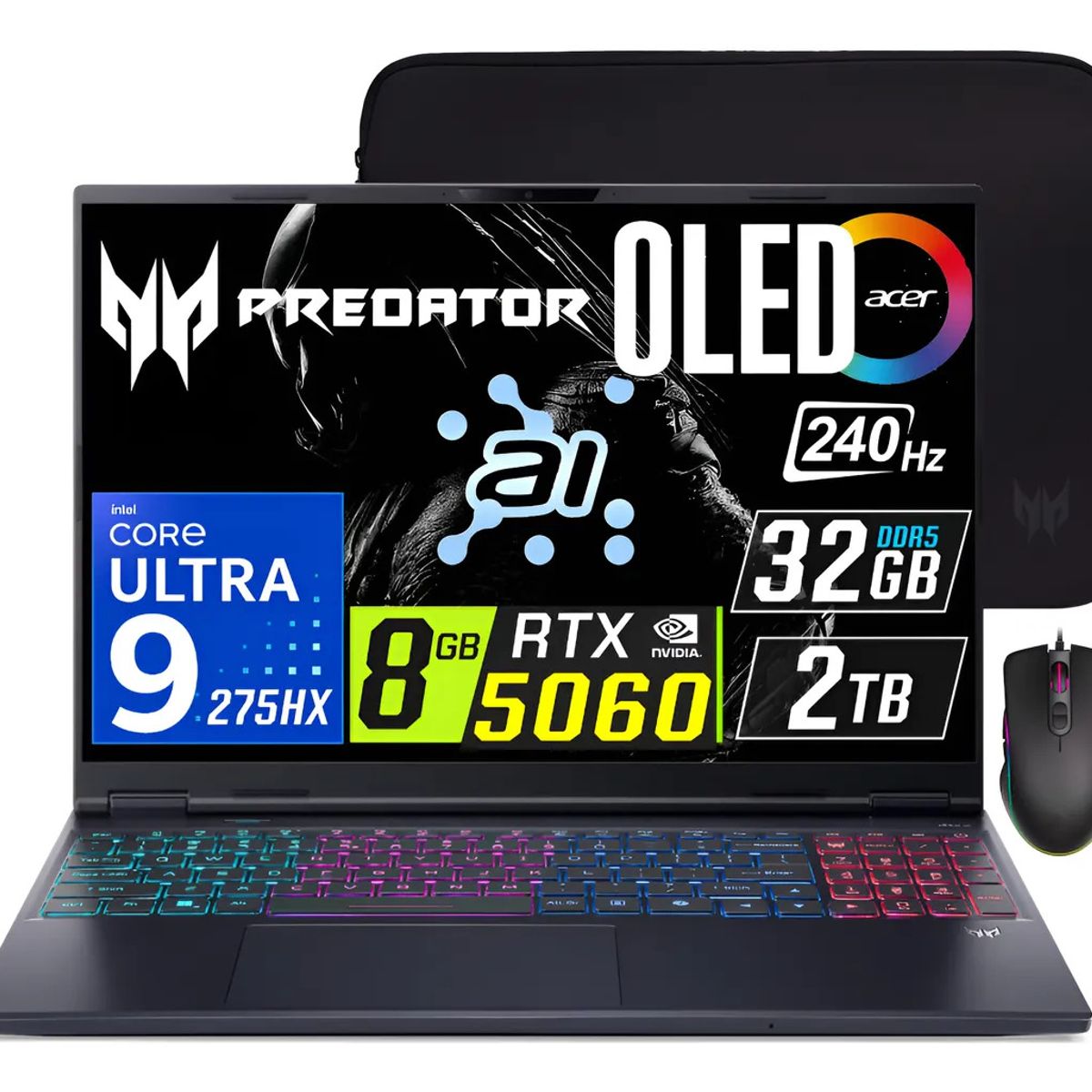 ACER - Acer Predator Helios 16s AI OLED Ultra 9-275HX RAM 32gb SSD 2TB NVIDIA Rtx5060 8GB