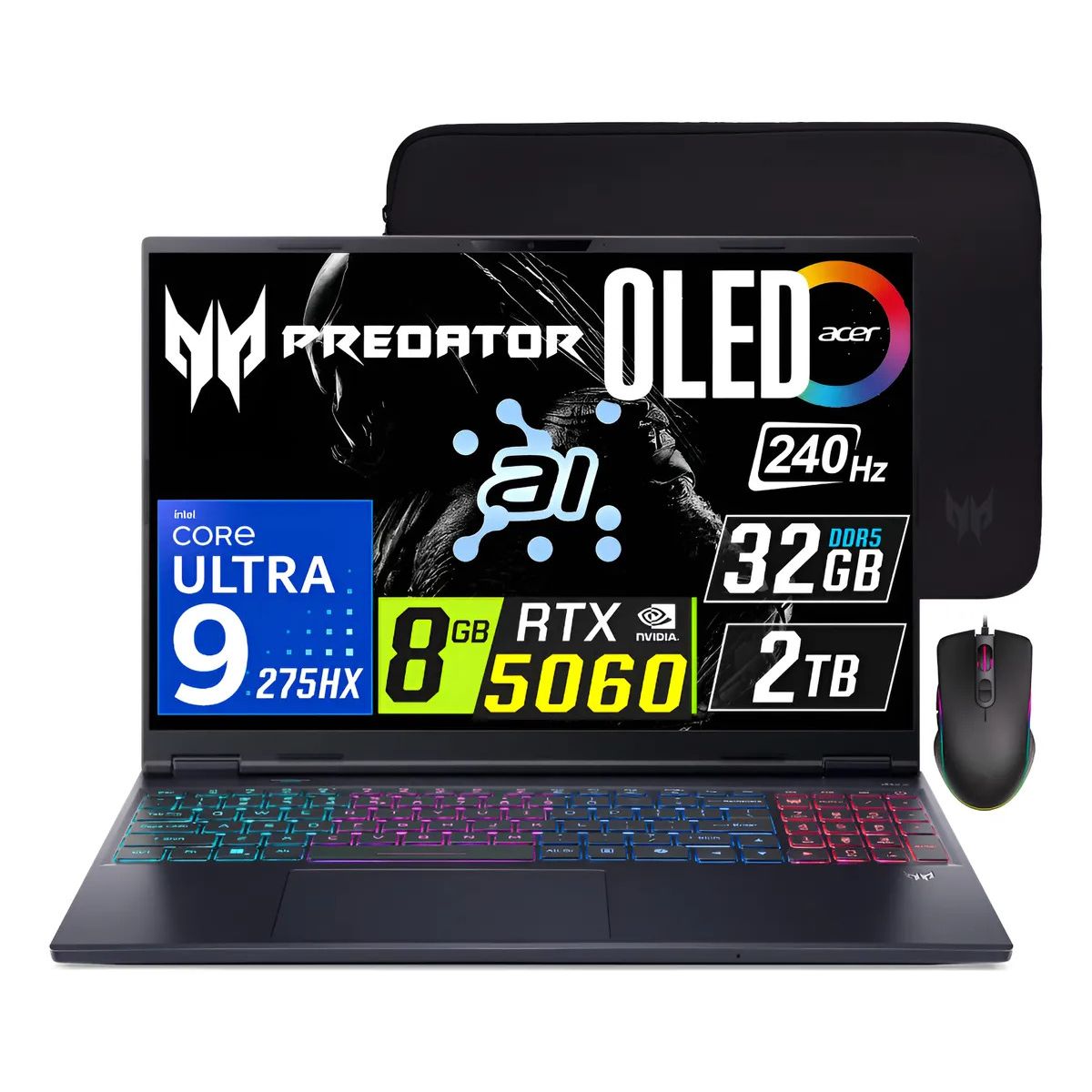 ACER - Acer Predator Helios 16s AI OLED Ultra 9-275HX RAM 32gb SSD 2TB NVIDIA Rtx5060 8GB