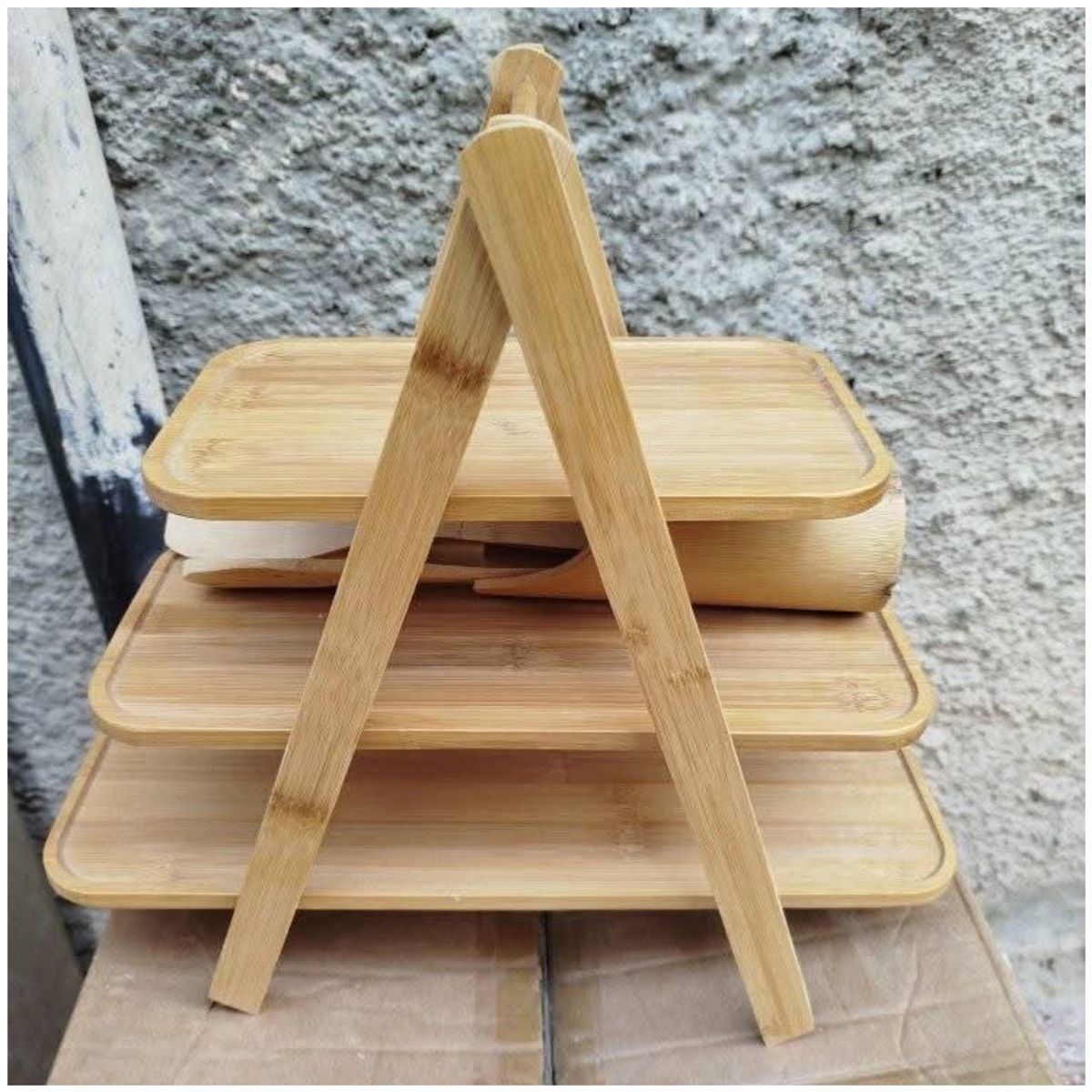 INSPIRA MARKET - Organizador 3 Niveles Bambú