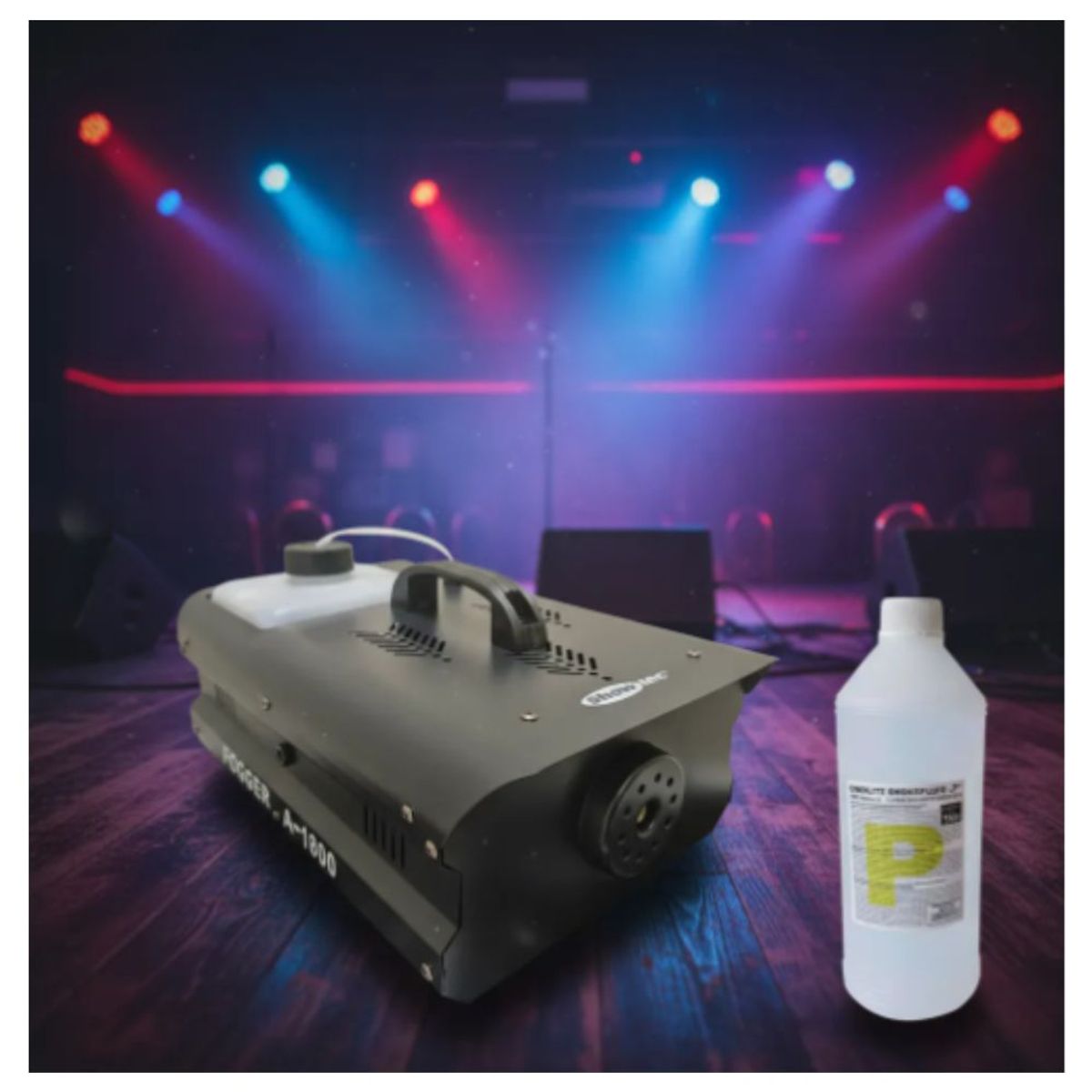 GENERICO - Máquina de Humo 1800W con Luz RGB y Control Remoto