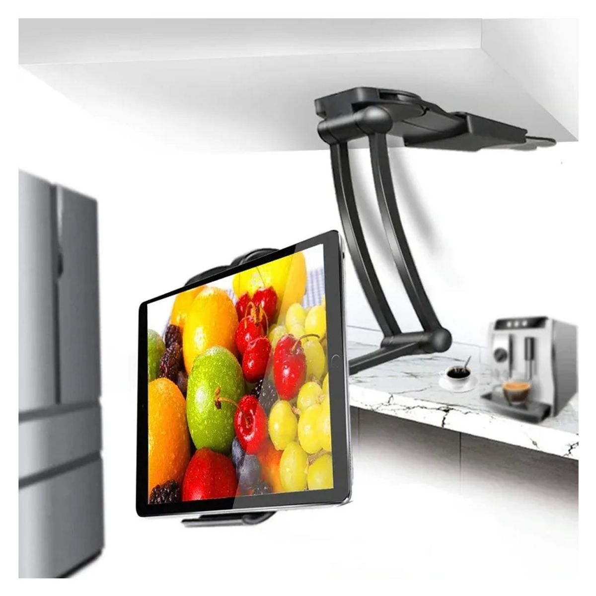 GENERICO - Soporte 2 en 1 para Tablet y iPad Montaje en Pared y Escritorio Giratorio 360