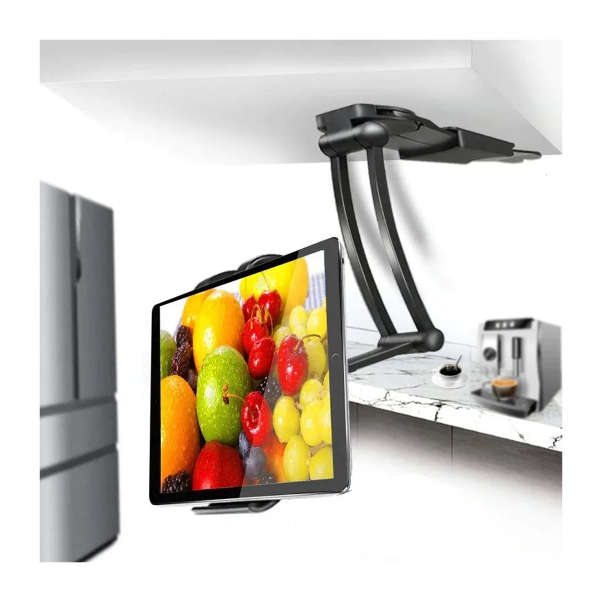 GENERICO - Soporte 2 en 1 para Tablet y iPad Montaje en Pared y Escritorio Giratorio 360