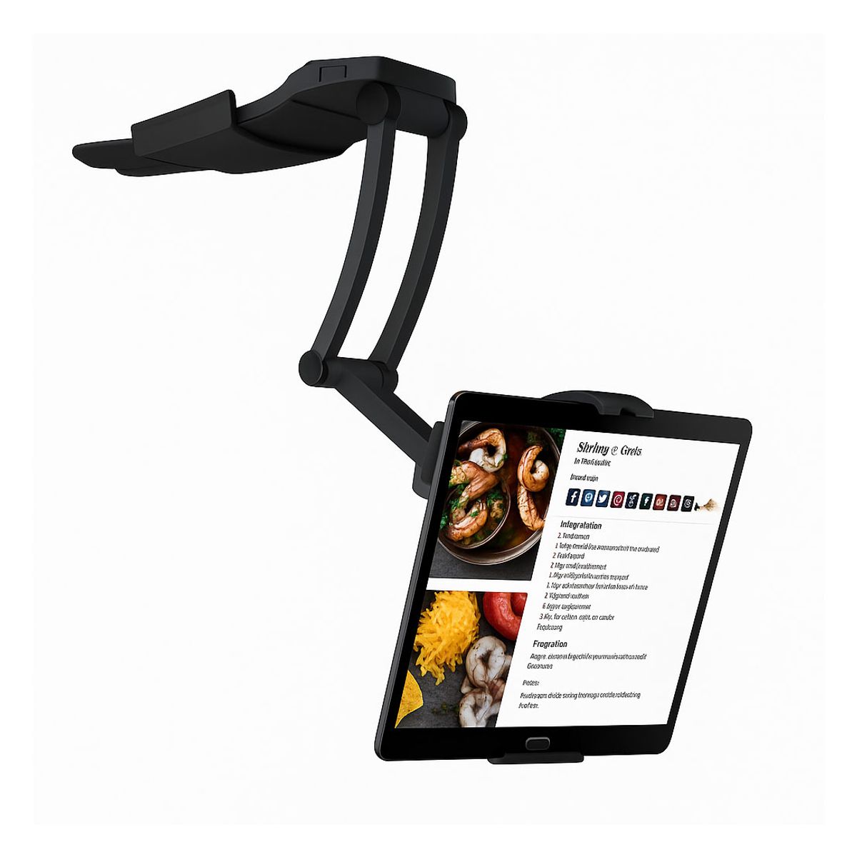 GENERICO - Soporte de Pared para Tablet Giratorio 360 Aluminio Para iPad Samsung Kindle