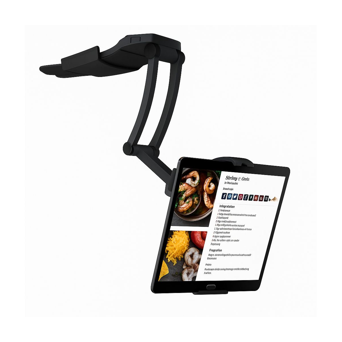 GENERICO - Soporte de Pared para Tablet Giratorio 360 Aluminio Para iPad Samsung Kindle