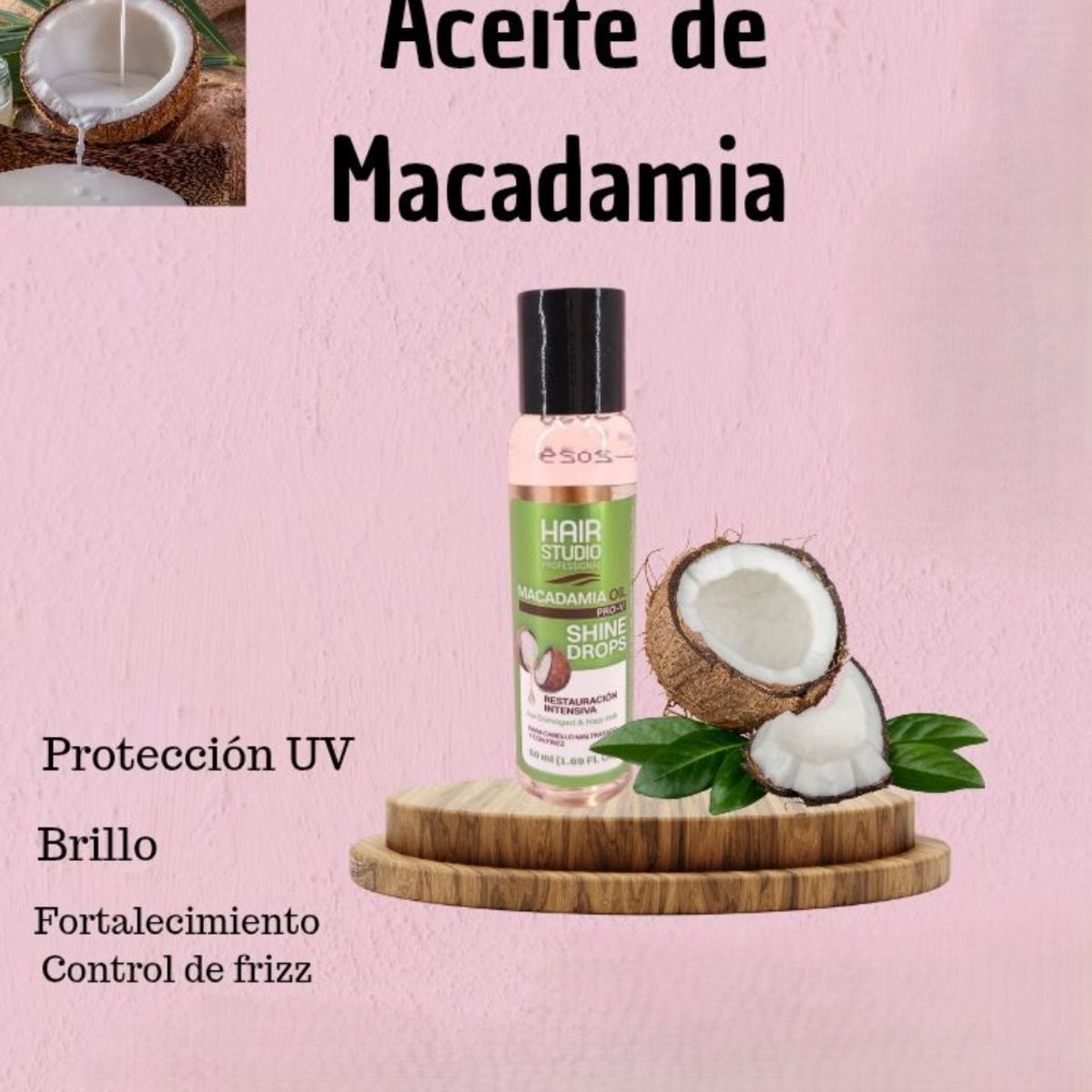 GENERICO - Macadamia Oil Pro-V Hair Studio Professional para cabello maltratado y frizz