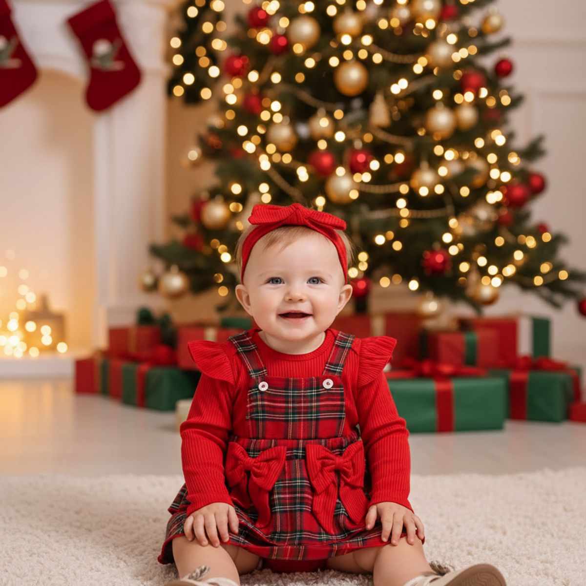 GENERICO - VESTIDO PARA BEBE DE NAVIDAD