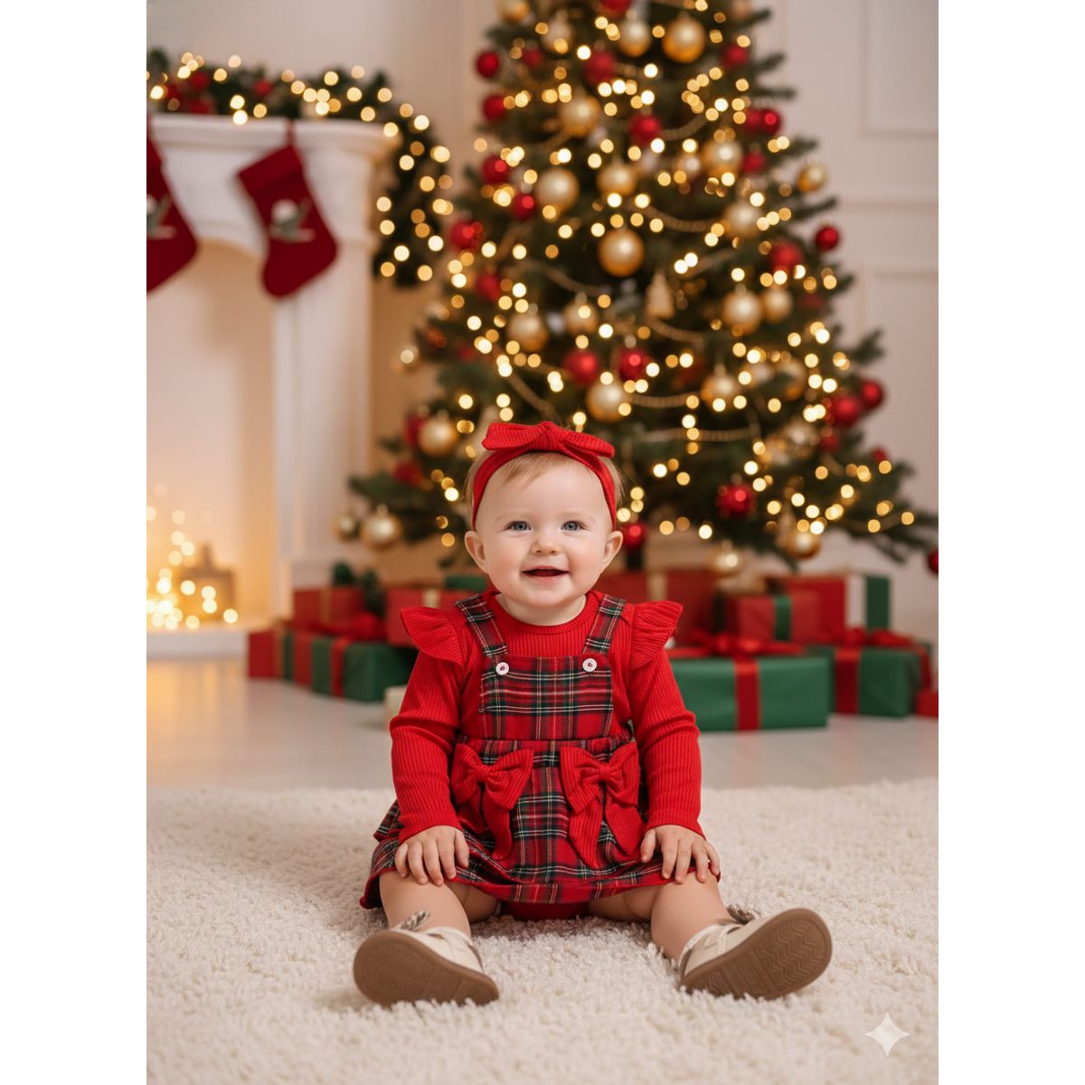 GENERICO - VESTIDO PARA BEBE DE NAVIDAD