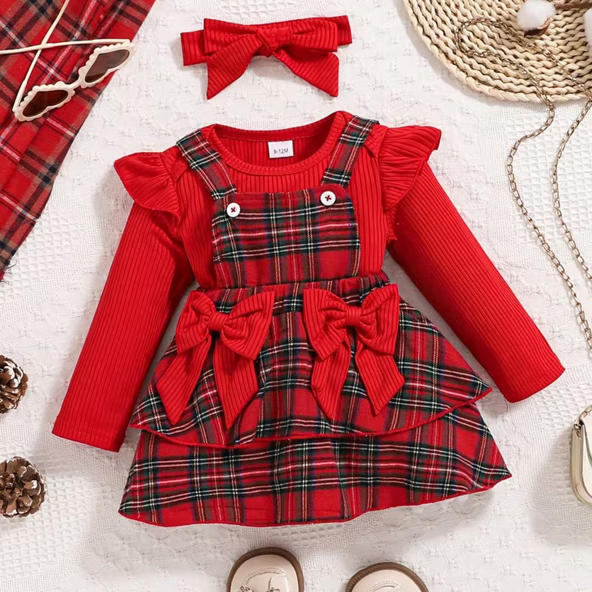 GENERICO - VESTIDO PARA BEBE DE NAVIDAD