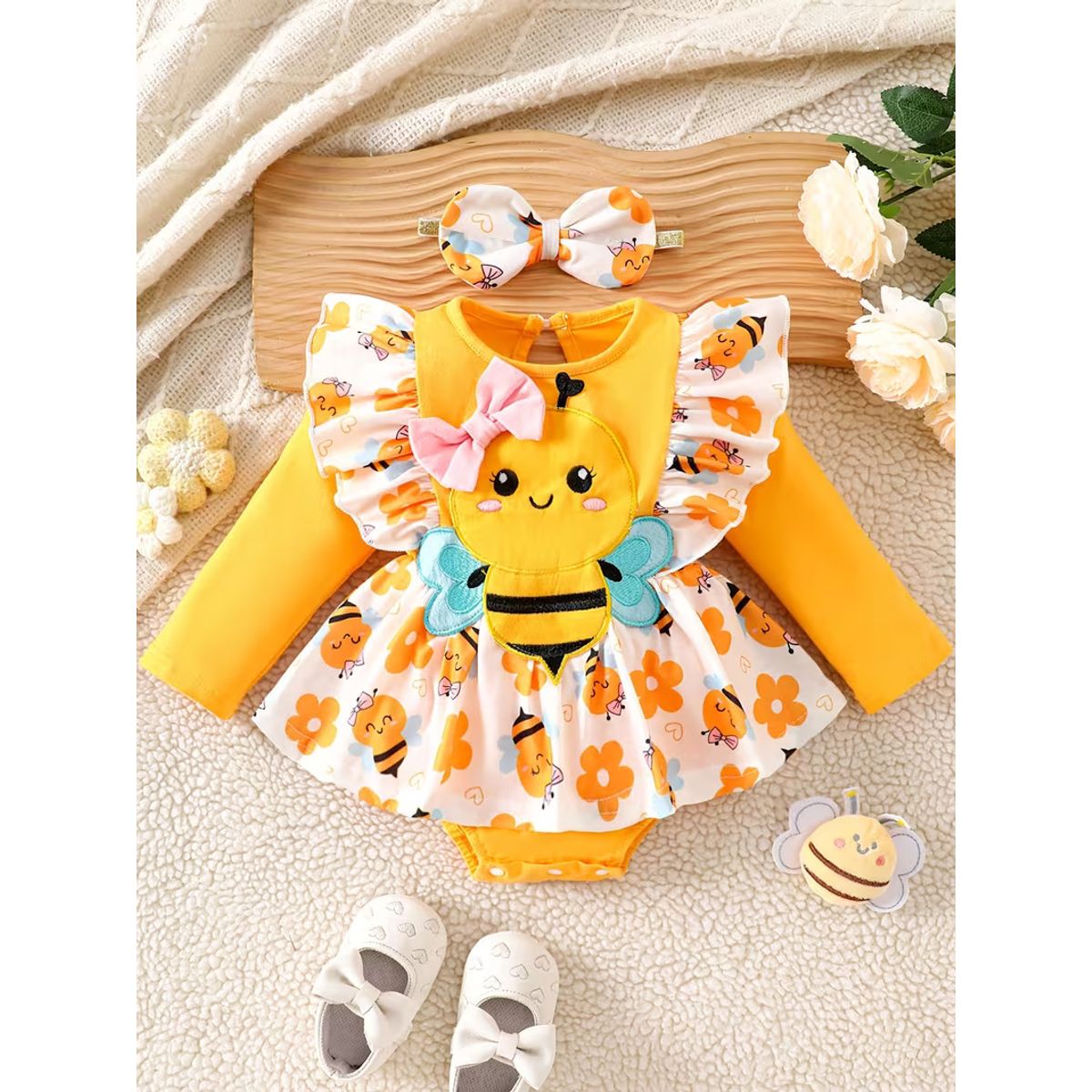 GENERICO - VESTIDO PARA NIÑA BEBE DE ABEJITA CHIQUITITA