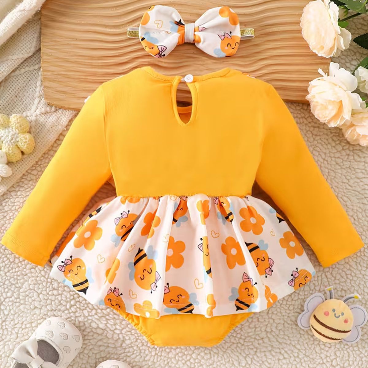 GENERICO - VESTIDO PARA NIÑA BEBE DE ABEJITA CHIQUITITA