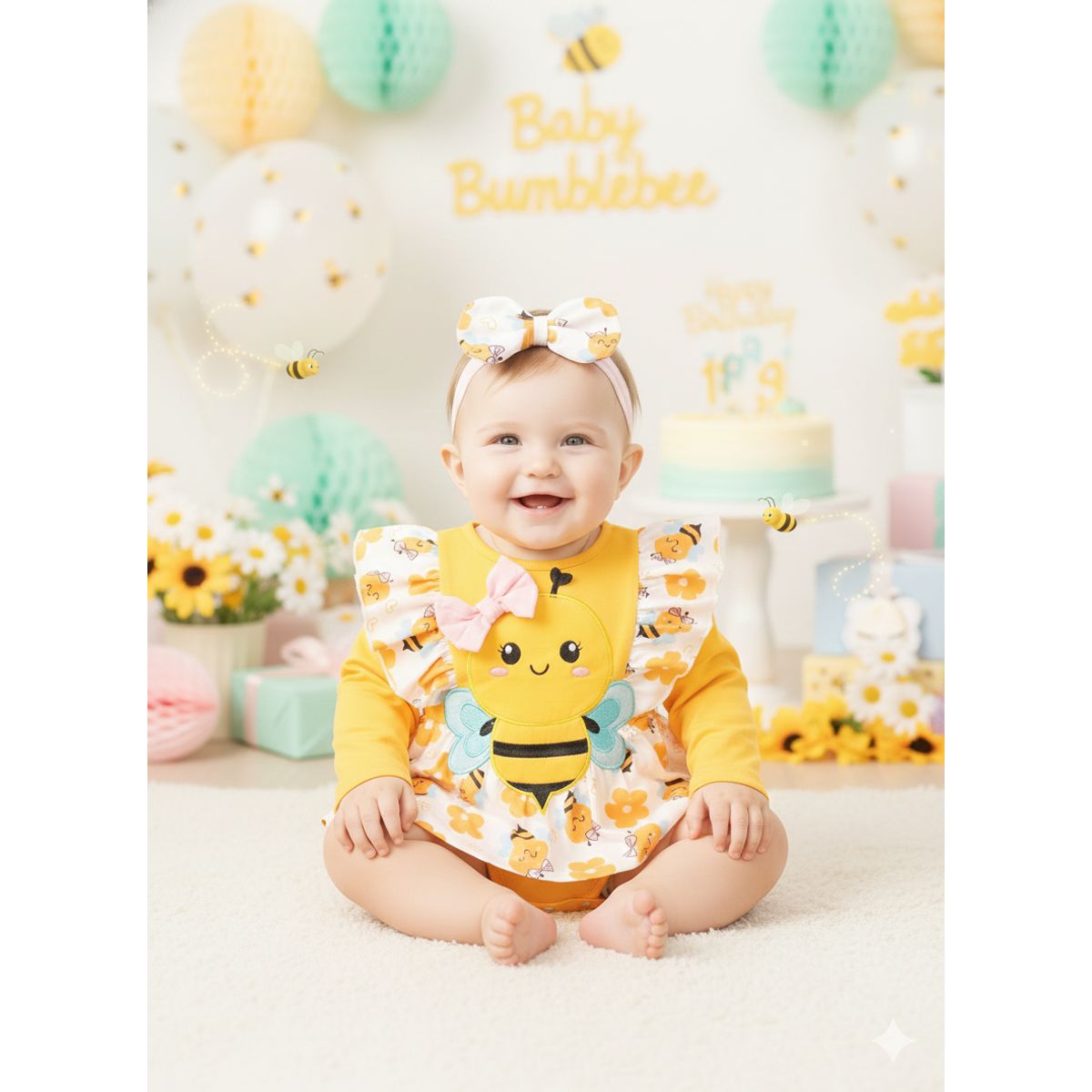 GENERICO - VESTIDO PARA NIÑA BEBE DE ABEJITA CHIQUITITA