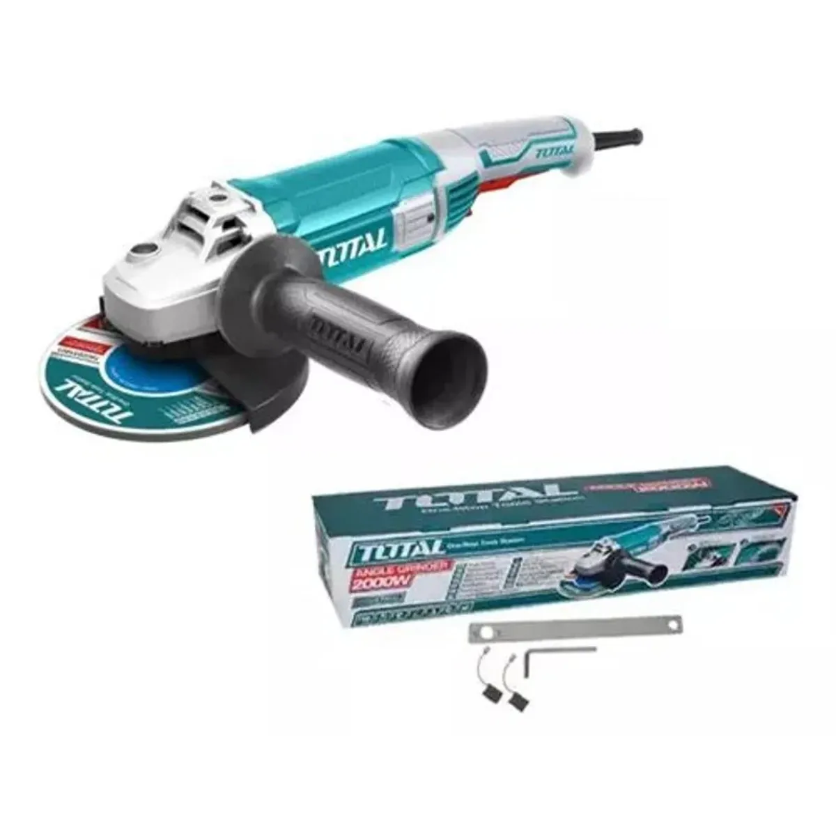 TOTAL TOOLS - AMOLADORA ANGULAR 7 2000W 180MM M14 INDUSTRIAL TG12018026 TOTAL
