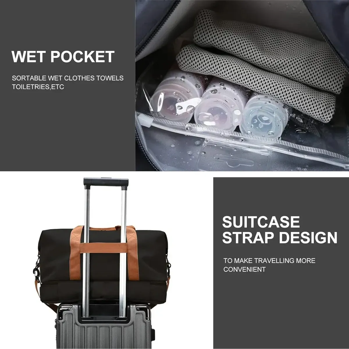 Bolso Deportivo Para Viaje Tela Impermeable Gym, marca EVERSO - Foto 2