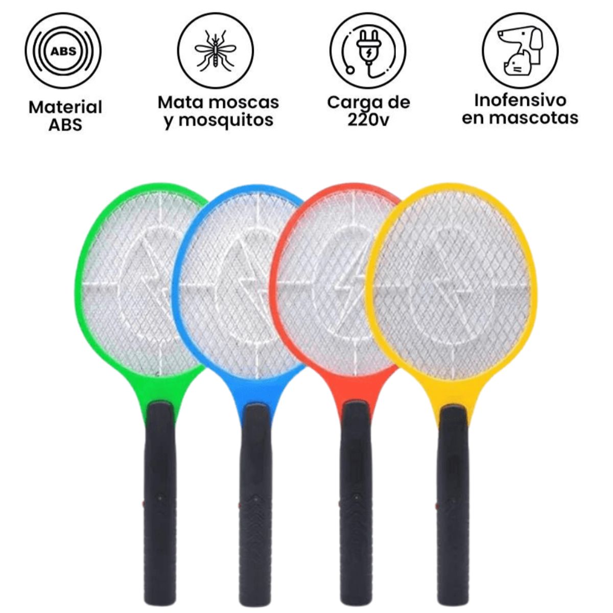 OEM - Raqueta Eléctrica Mata Zancudos y Moscas e Insectos - Color y Modelo Aleatorio