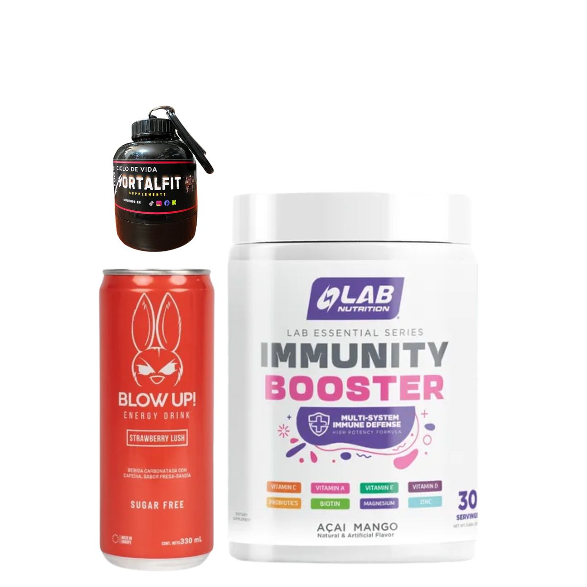 LAB NUTRITION USA - Immunity Booster 30 Servicios Multivitaminico Lab Nutrition Sabor Mango