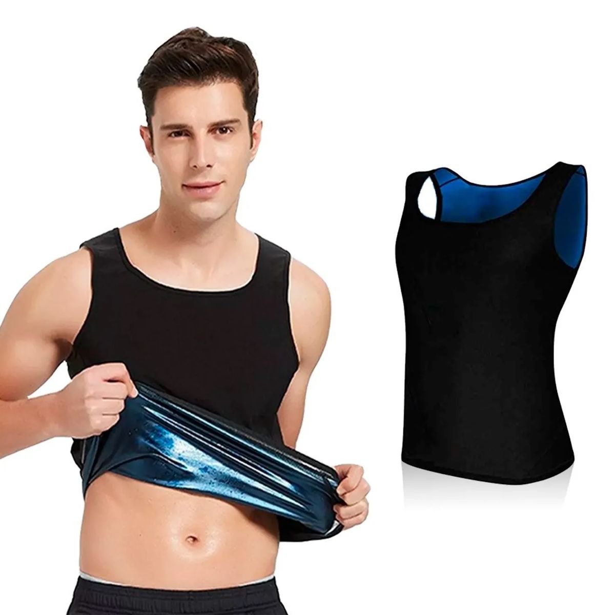 GENERICO - FAJA SAUNA SWEAT SHAPER TALLA L HOMBRE