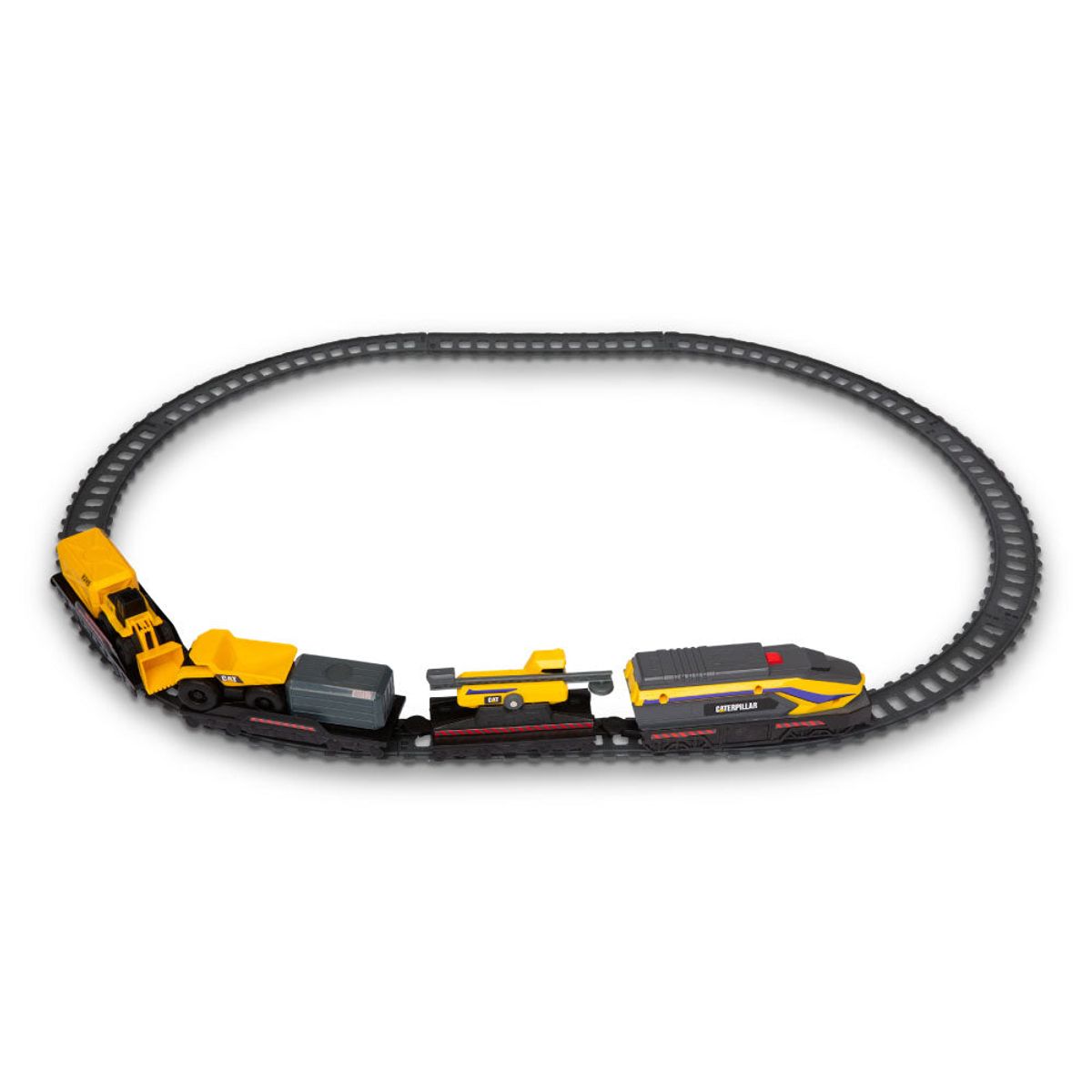 CAT - Set Mini Tren Caterpillar con 4 vagones y pista Funrise 82949