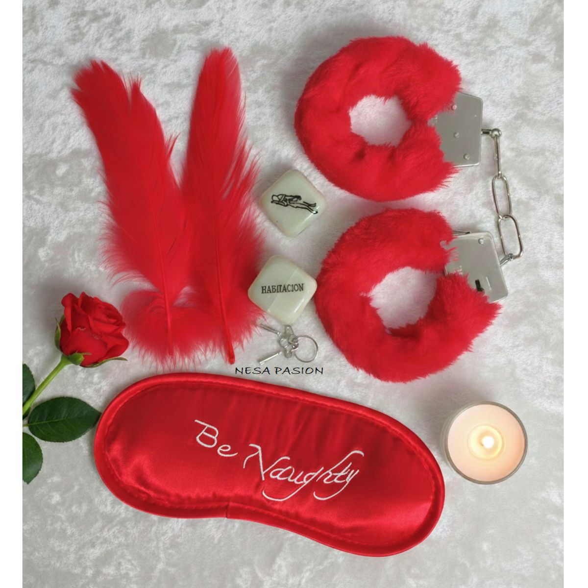 GENERICO - KIT EROTICO JUEGOS SEXUALES DE PAREJA DADOS EROTICOS BONDAGE