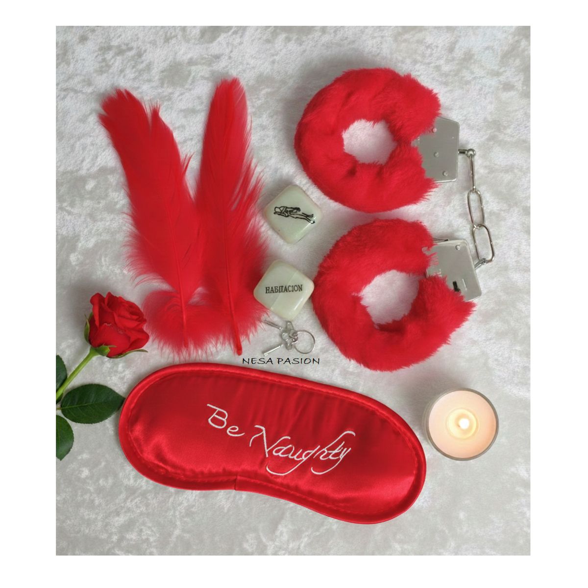 GENERICO - KIT EROTICO JUEGOS SEXUALES DE PAREJA DADOS EROTICOS BONDAGE