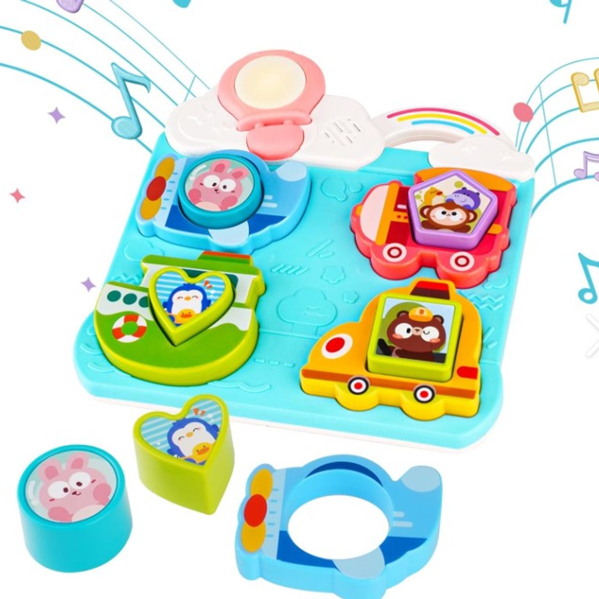 HUANGER - Tablero Musical Celeste Encaje Y Clasificación Para Bebé