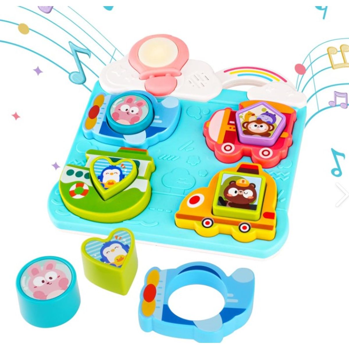 HUANGER - Tablero Musical Celeste Encaje Y Clasificación Para Bebé