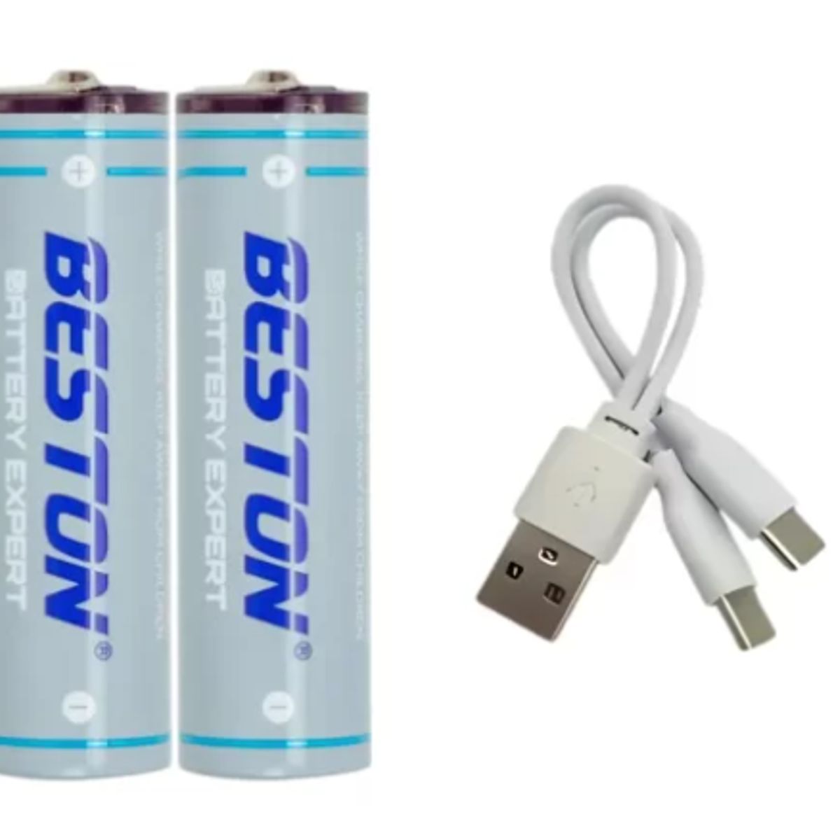 BESTON - Pilas Recargables BESTON AA USB-C – 1.5V (Pack de 4 PILAS)