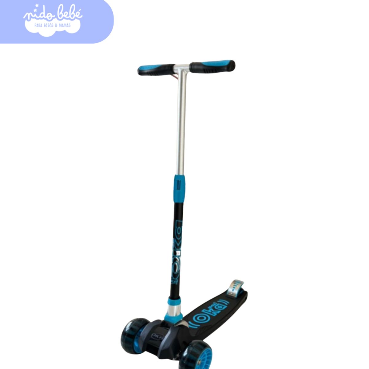 OKA - SCOOTER MAXI OKA CELESTE Y NEGRO