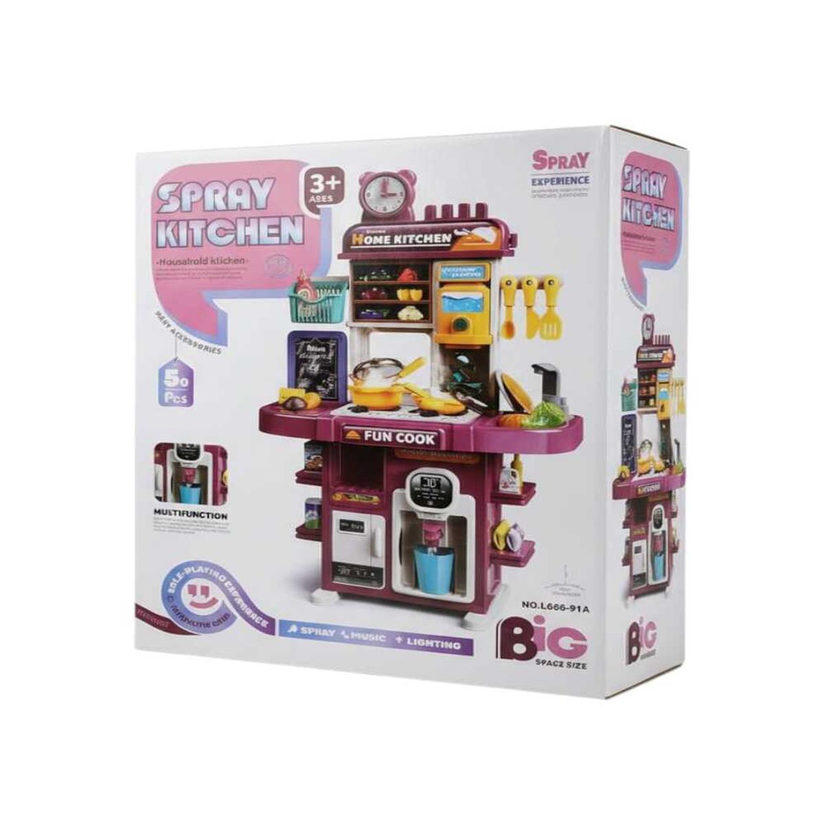 GENERICO - Juego de cocina para niñas con sonido y luz