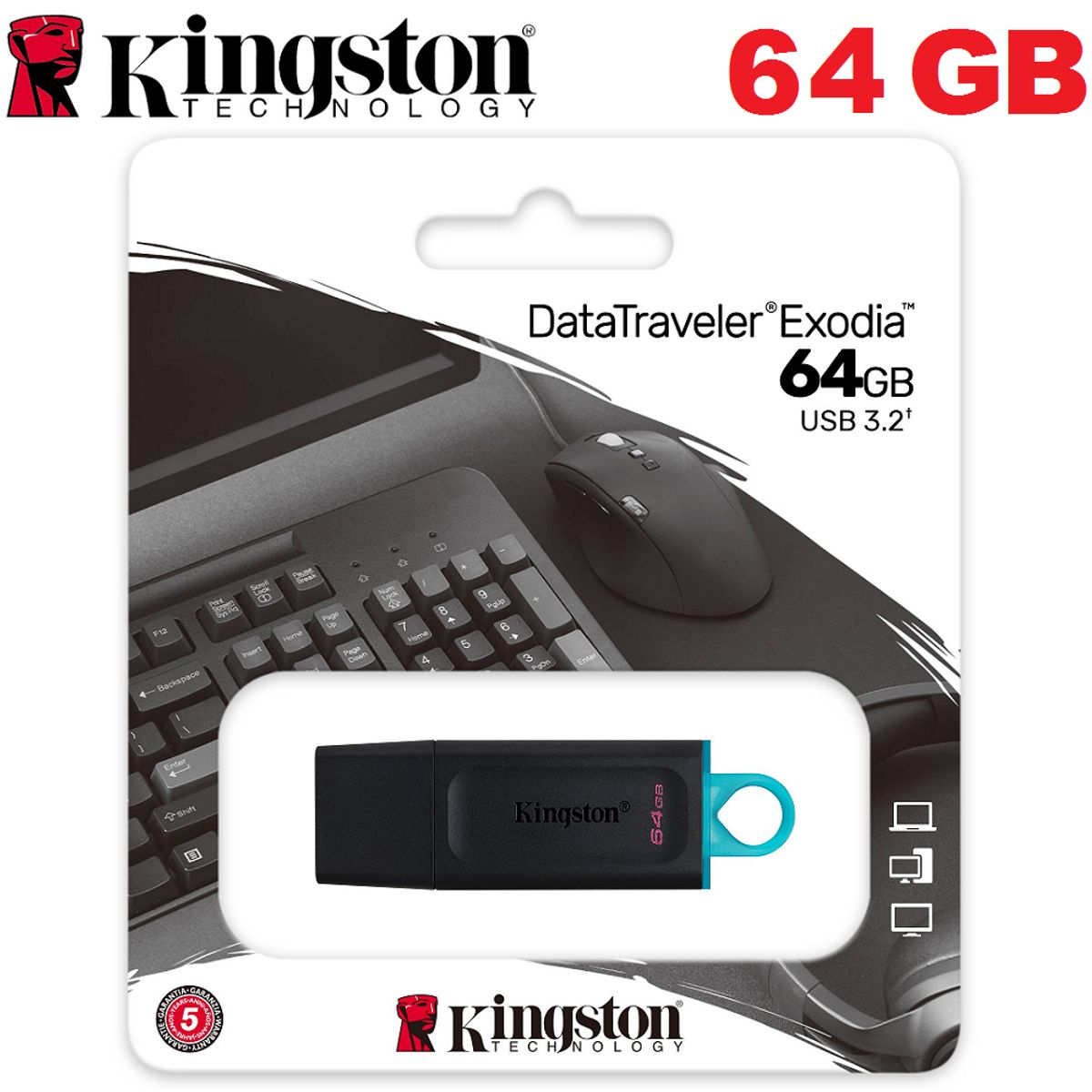 KINGSTON - Memoria USB Kingston 64GB DataTraveler Exodia 64 GB
