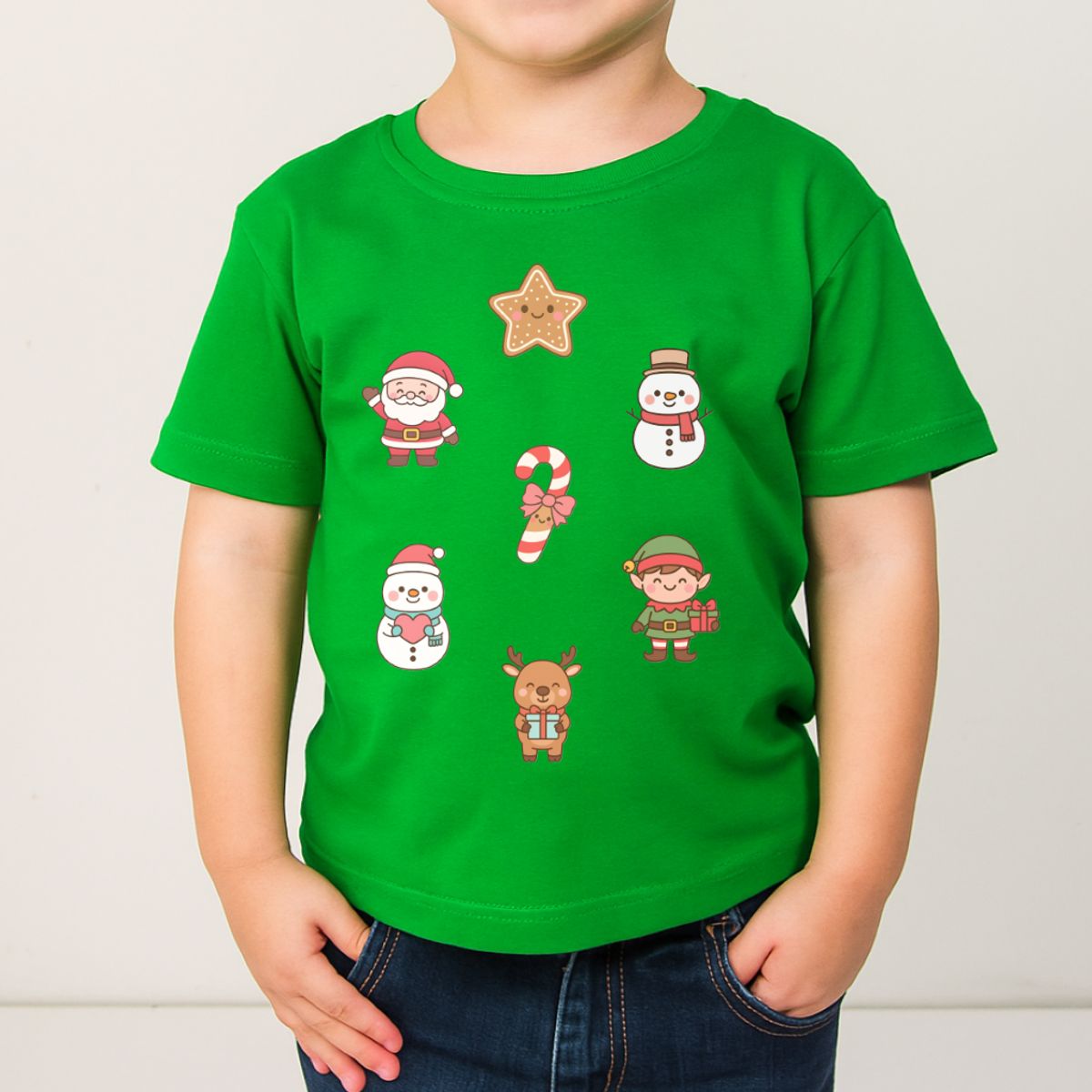 GENERICO - POLO CUELLO REDONDO ALGODÓN NIÑOS UNISEX - NAVIDAD