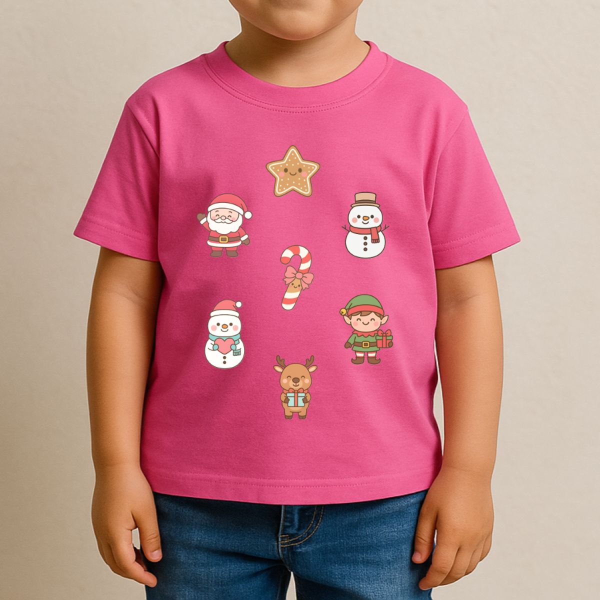 GENERICO - POLO CUELLO REDONDO ALGODÓN NIÑOS UNISEX - NAVIDAD