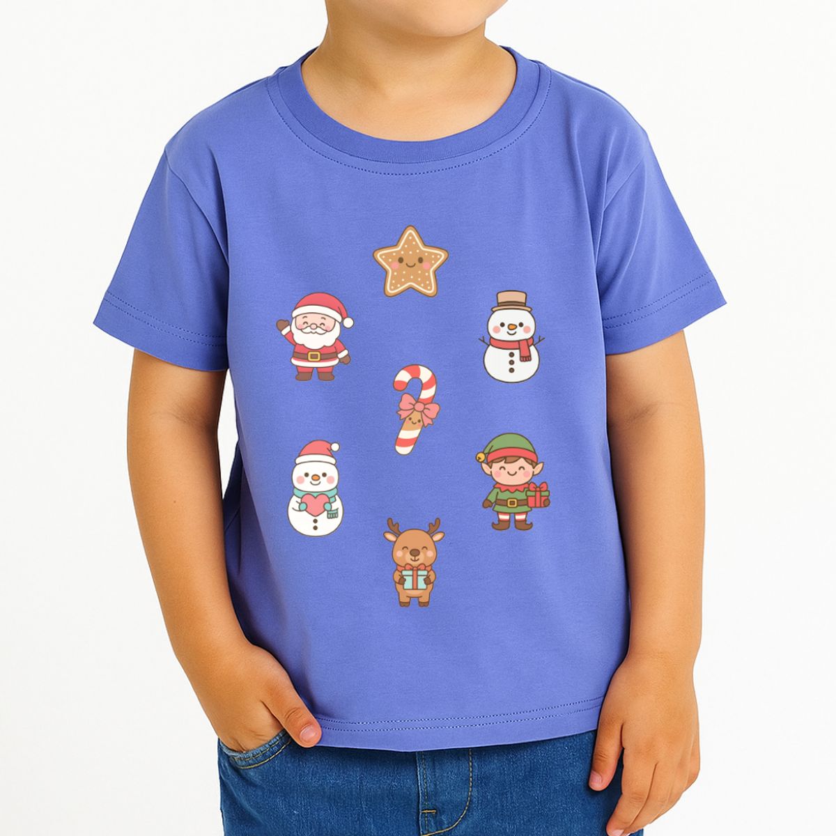 GENERICO - POLO CUELLO REDONDO ALGODÓN NIÑOS UNISEX - NAVIDAD