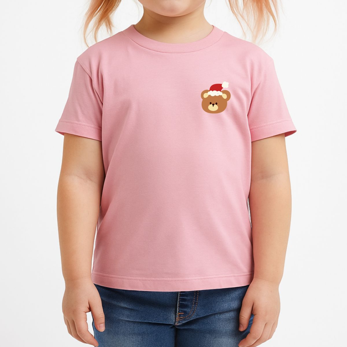 GENERICO - POLO CUELLO REDONDO ALGODÓN NIÑOS UNISEX - OSO NAVIDAD