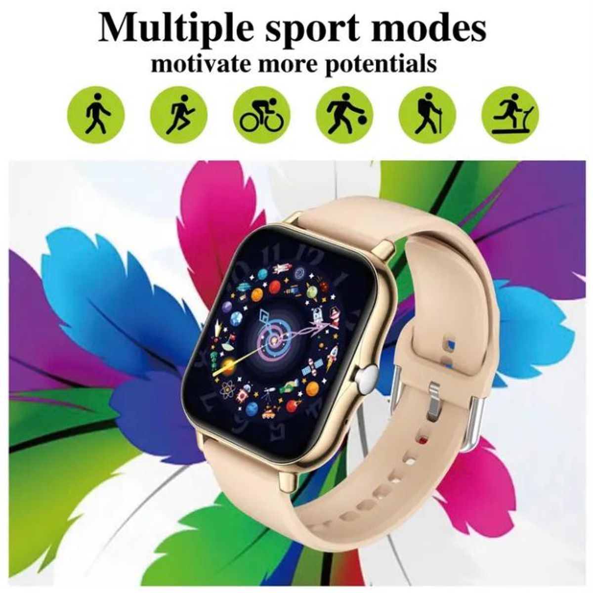 GENERICO - Smartwatch reloj inteligente - Color beige