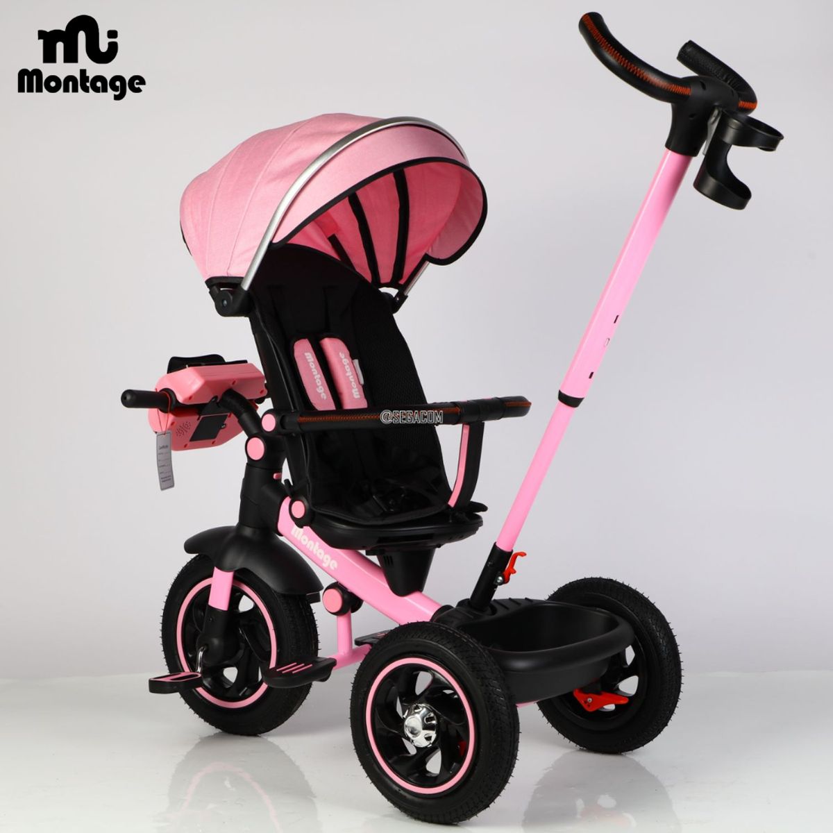 Triciclo 360° Giratorio Musical -MONTAGE PREMIUM- Gris, marca Baby - Foto 2