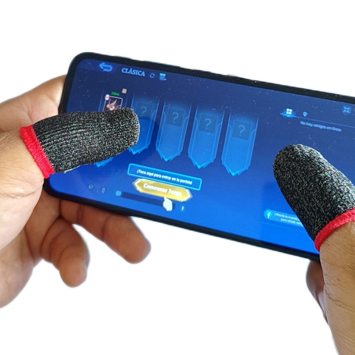 POWERMANO - Fundas Mangas Dedales Guante Grip Dedos Gamer Antisudor 24pcs + Estuche metalico de regalo