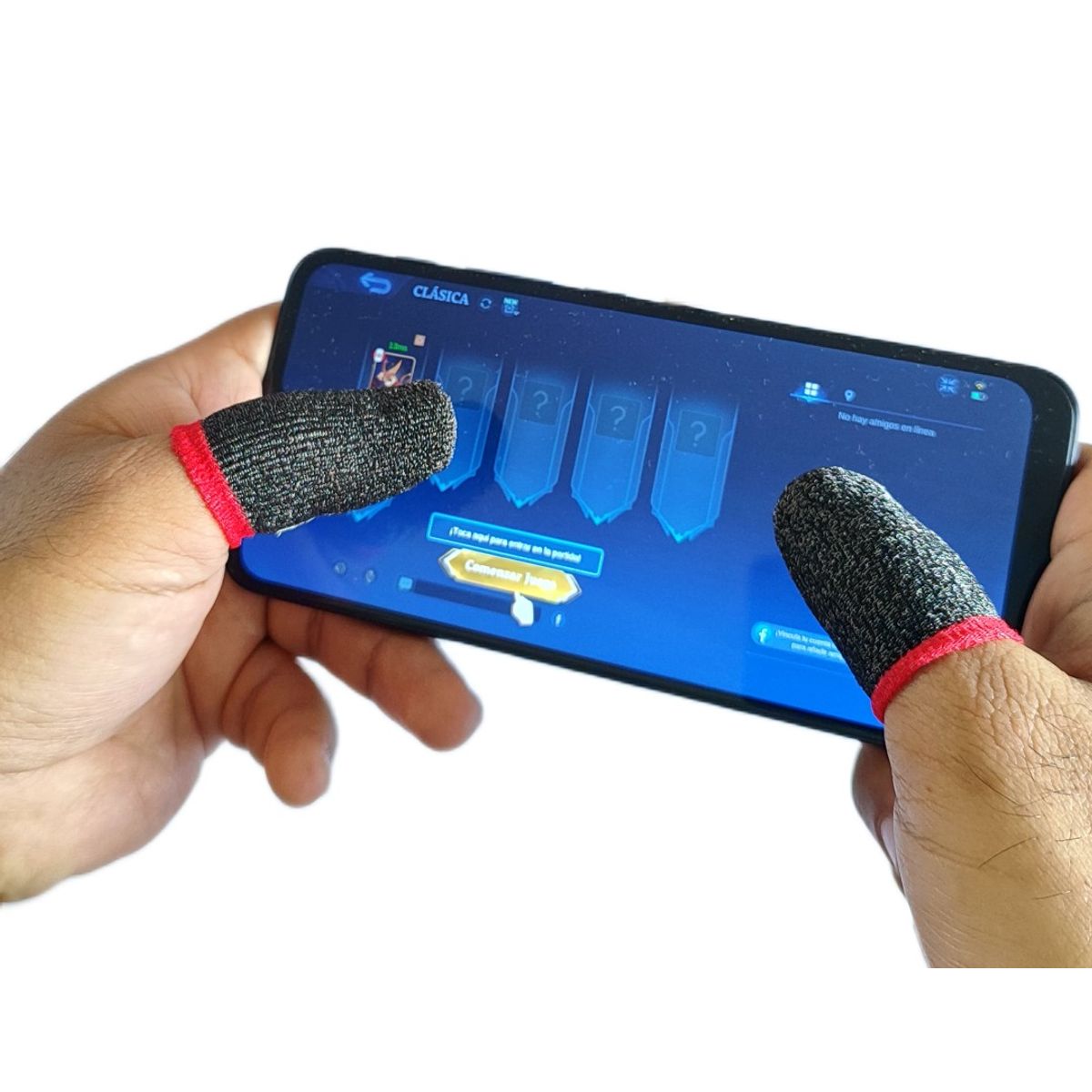 POWERMANO - Fundas Mangas Dedales Guante Grip Dedos Gamer Antisudor 24pcs + Estuche metalico de regalo