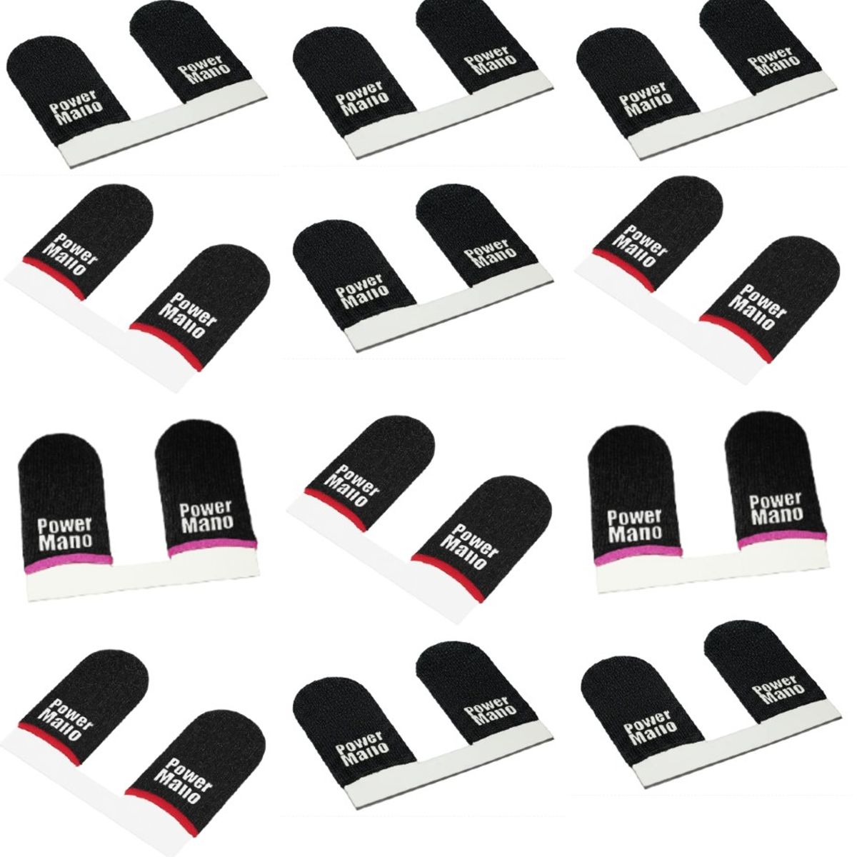 POWERMANO - Fundas Mangas Dedales Guante Grip Dedos Gamer Antisudor 24pcs + Estuche metalico de regalo