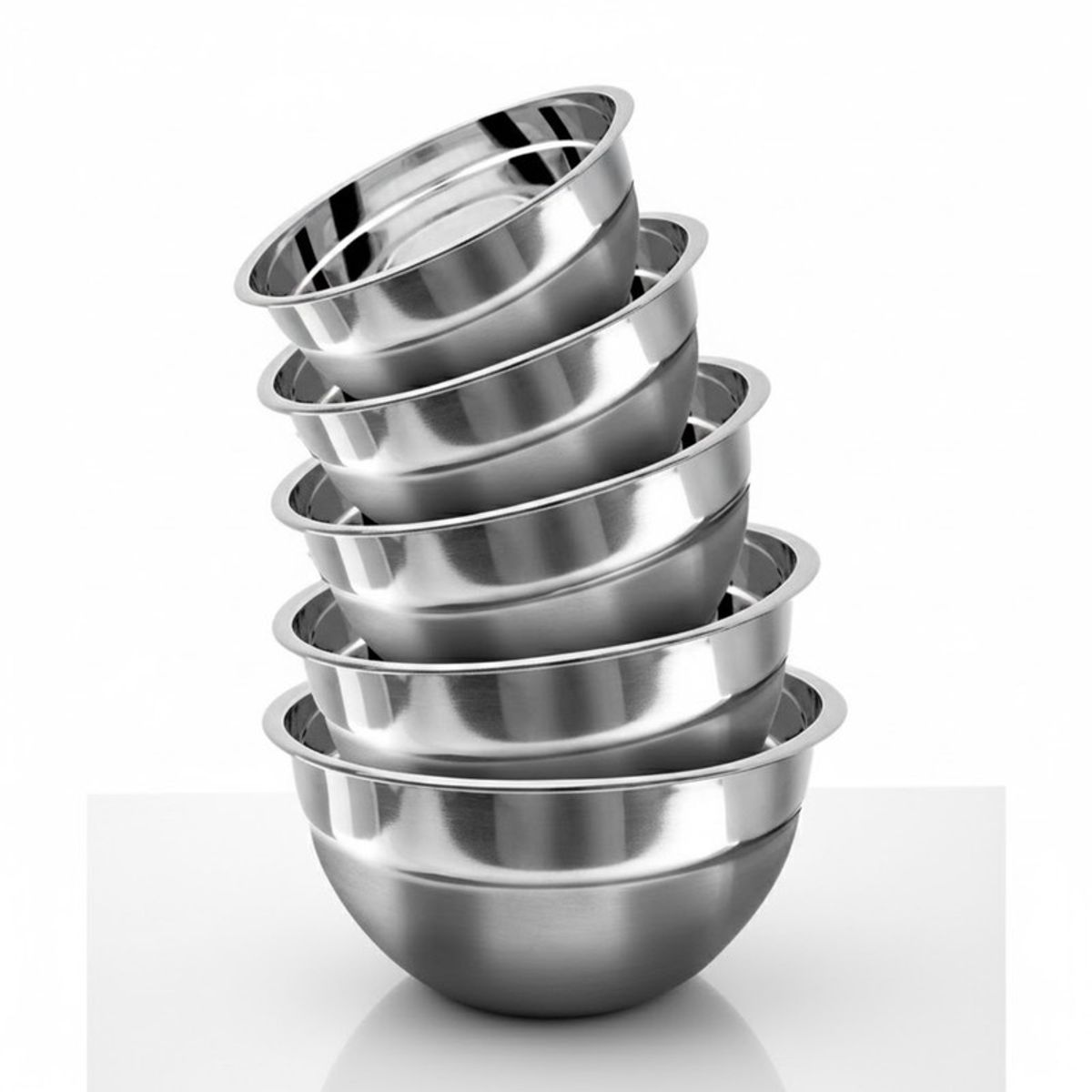 PENTHA - Set de Bowls de Acero Inoxidable 5 Tazones Uso Profesional