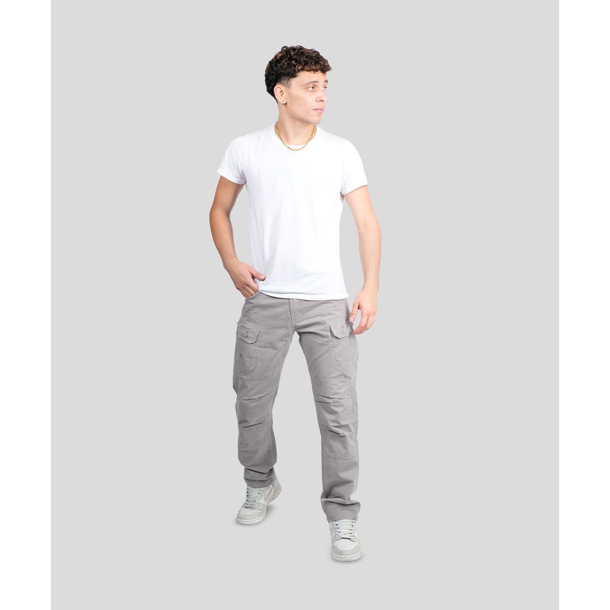 CH CASTRO SPORT - 7035 PANTALON TAFET CARGO MILITAR 100% ALGODÓN RÍGIDO HOMBRE