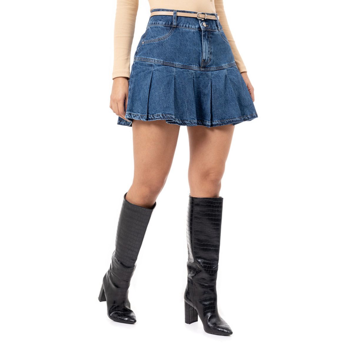 PIONIER - Falda Moda Denim Vicah Mujer